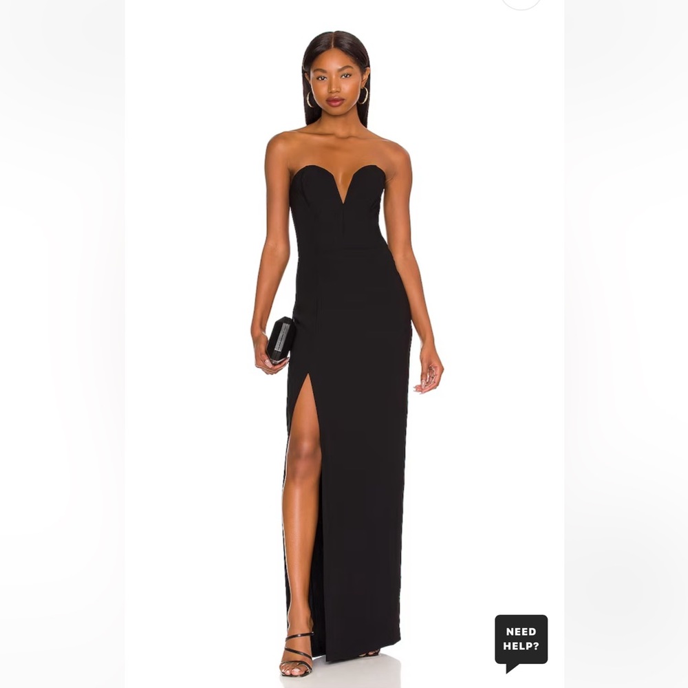 Amanda Uprichard Cherri Gown in Black Size Small worn once